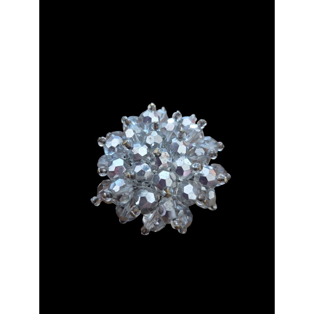 Vintage 1950s Aurora Borealis Cluster Brooc Pin